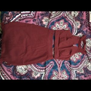 2 Piece Burgundy Outfit